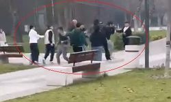 İki grubun tekmeli-yumruklu kavgası kamerada