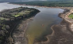 Terkos Gölü'ndeki su seviyesinin düşmesiyle tarihi yapıların kalıntıları ortaya çıktı