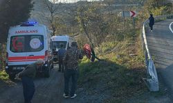 Otomobil fındık bahçesine uçtu; anne ve kızı yaralandı