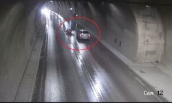 Tünelde motosiklet kazası kamerada