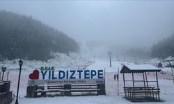 Yıldıztepe Kayak Merkezi'nde kar yağışı etkili oluyor