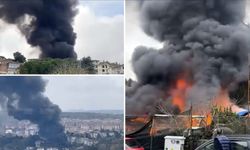 Sarıyer'de iş yerinde çıkan yangına müdahale ediliyor