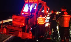 TIR’la çarpışan traktörün sürücüsü ağır yaralandı