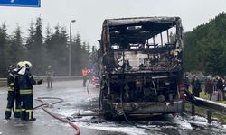 Kocaeli’de yolcu otobüsü yandı