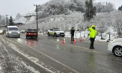 Ordu’da yeni yılın ilk gününde kar yağışı etkili oldu