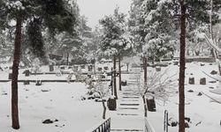 Yesemek Açık Hava Müzesi beyaza büründü