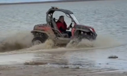 Koruma altındaki Seyfe Gölü'nde off-road yapan ATV sürücüsüne işlem