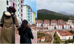 Bakan Kurum, Sındırgı'daki afet konutları ile hak sahibi vatandaşların görüntülerini paylaştı