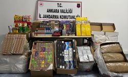 Ankara’da TIR’da kaçak tütün mamulleri ve gıda maddesi ele geçirildi