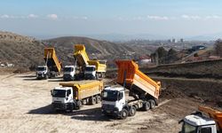 Keçiören’de dronla hafriyat kamyonu denetimi