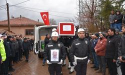 Kaza şehidi polis memuru, Kırıkkale'de son yolculuğuna uğurlandı