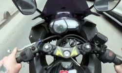 Tek tekerlek üzerinde ilerleyen motosikletin sürücüsüne 71 bin lira ceza