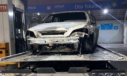 Yanan otomobilde insan kemikleri bulundu