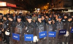 Ankara'da izinsiz gösteriye müdahale sırasında 10 polis hafif yaralandı