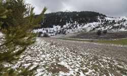 Çubuk'un yüksek kesimlerinde kar etkili oldu