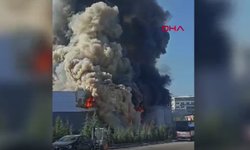 Ankara'nın Sincan ilçesinde, boya fabrikasında yangın