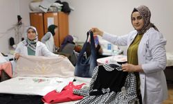 Eski kıyafetler kadınların elinde yeniden kullanılacak duruma getiriliyor