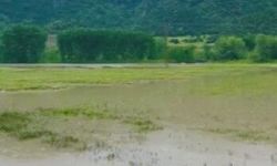 6 köyün kullandığı yol taşkında kapandı