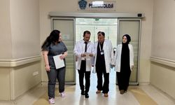 Profesör, doğumlarını gerçekleştirdiği iki doktor ve hemşireyle görev yapıyor