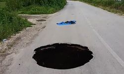 Tokat'ın sağanak nedeniyle yol çöktü