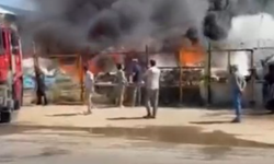 Bursa'da hurda firmasının deposunda yangın