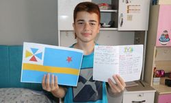 13 yaşındaki Aras, kendi dilini oluşturup hayali ülke kurdu