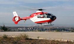 Nallıhan'da hava ambulansı kalp krizi geçiren hasta için havalandı
