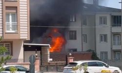 Depoda çıkan yangın apartmana sıçradı