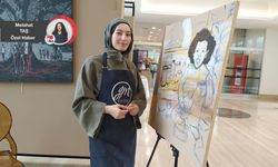 Ressam Gülcenur’dan canlı resim performansı
