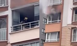 Yanan dairede mahsur kalan anne ve oğlu kurtarıldı
