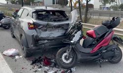 TEM Otoyolu’nda emniyet şeridinde duran otomobile çarpan motosikletli polis yaralandı