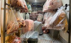 2 ton 809 kilo menşei belirsiz et ve sakatat ele geçirildi