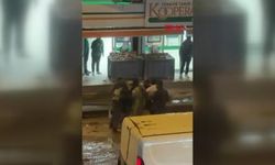 Ankara'da kaldırım işçileri arasındaki kavga kamerada