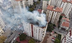 9 katlı apartmanın çatısı yandı