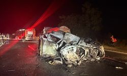 Ankara'da bariyerlere çarpıp yanan araçta 1 kişi öldü