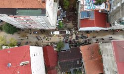 Ayazağa’da sokaklar ve stadyum çamurla doldu; temizlik çalışmaları havadan görüntülendi