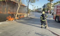 Bodrum'da tadilat yapılan iş yerinin bulunduğu binada yangın