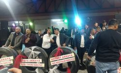 Düğünde damada kamyon lastiği hediye ettiler
