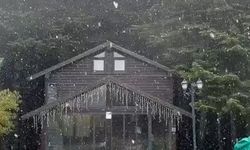 Uludağ’da kar yağışı