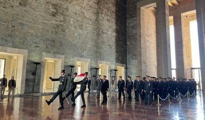 Jandarmadan Anıtkabir'e 186'ncı kuruluş yıl dönümü ziyareti