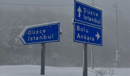 Bolu Dağı'nda hafif kar yağışı ve sis
