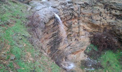 Beypazarı'nda yağışların etkisiyle şelaleler akmaya başladı