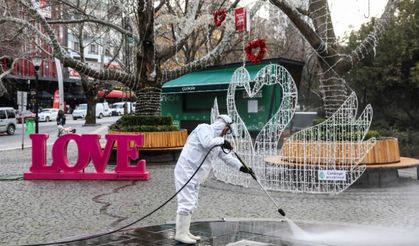 Başkentin simgesi Kuğulupark’ta buharlı temizlik