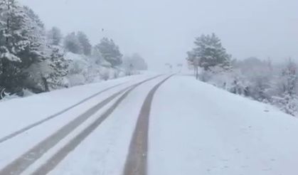 Beypazarı'nın yüksek kesimlerinde kar yağdı