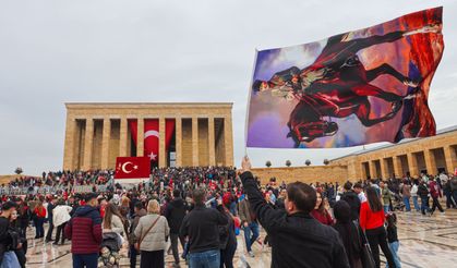 Cumhuriyet Bayramı coşkusu Anıtkabir'de yaşanıyor