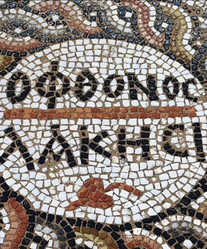 3 bin yıllık antik kentte "kıskanan çatlasın" yazılı mozaik bulundu