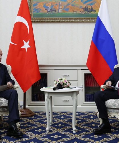 Cumhurbaşkanı Erdoğan, Rusya Devlet Başkanı Putin ile bir araya geldi