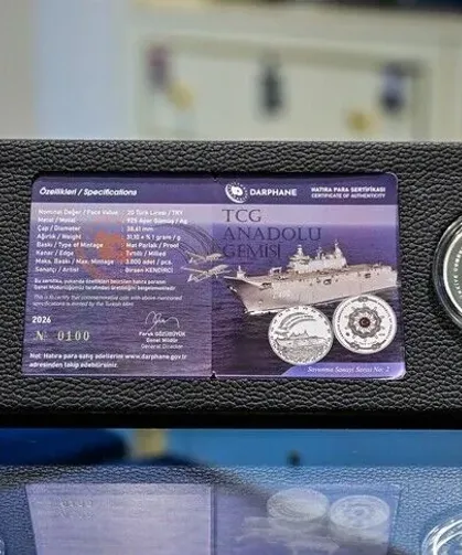 Darphane, TCG Anadolu için hatıra parası bastı
