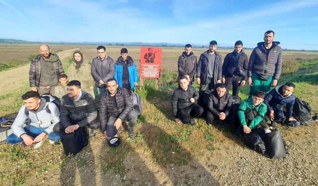 Edirne'de 23 kaçak göçmen yakalandı