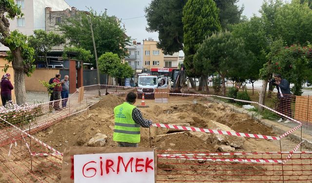 Aydın’da yol çalışmasında, Roma dönemine ait insan kemikleri bulundu